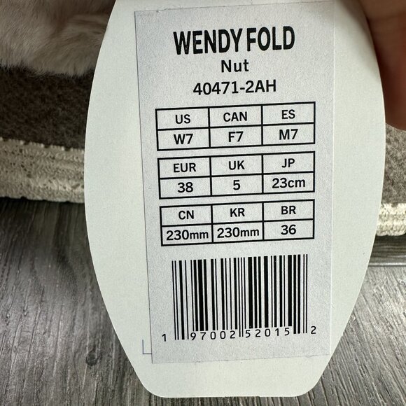 Hey Dude Wendy Fold Women's size 7 Nut Faux Fur Slip On Shoes - Picture 8 of 8